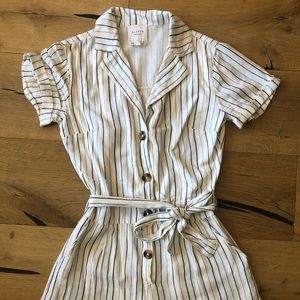 Collared button up romper